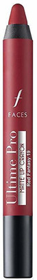 Faces Ultime Pro Matte Lip Crayon With Sharpener, Red Fantasy 19, 2.8g(red)