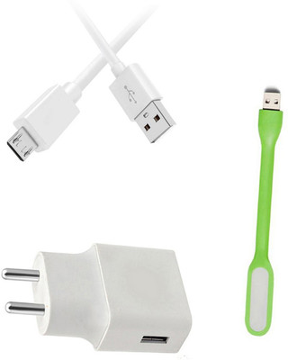 DAKRON Wall Charger Accessory Combo for OPPO F9(White)