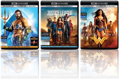 

DC 3 Movies Collection: Aquaman + Justice League + Wonder Woman (4K UHD + Blu-ray 3D + Blu-ray) (9-Disc Box Set) (Region Free)(4K(UHD) Blu-ray English)