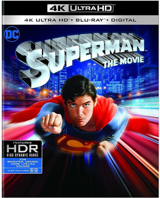 

Superman: The Movie (4K UHD + Blu-ray + Digital Download) (2-Disc Set) (Slipcase with Foil Packaging + Region Free + Fully Packaged Import)(4K(UHD) Blu-ray English)