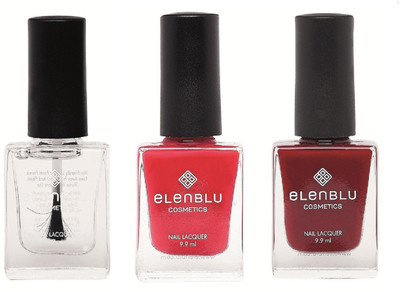 

Elenblu Mirror Glaze Top - Top Coats Nail Polish & Set of 2 Matte Nail Polish - Formal Affair & Inflamed Rose (9.9ml Each) Matte Nail Polish(Pack of 3)