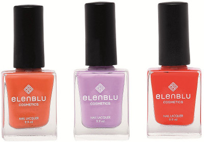 

Elenblu Rustic Decay, Princess Rule & Salmon Rust - (9.9ml Each) Matte Nail Polish(Pack of 3)