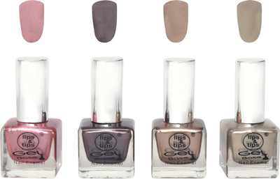 

Lips & Tips High Shine Long Lasting Nail Polish Combo set of 4 - Pink lustre, Copper, Silk Gold, Champagne Gold Multicolor(Pack of 4)