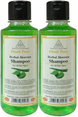 

Khadi Pure Herbal Aloevera Shampoo - 210ml (Set of 2)(420 ml)