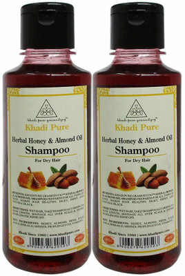 

Khadi Pure Herbal Honey & Almond Oil Shampoo - 210ml (Set of 2)(420 ml)
