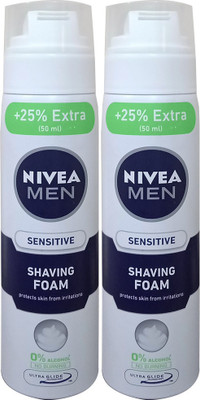

Nivea Men Sensitive Ultra Glide Shaving Foam (2 x 250ml)(500 ml)