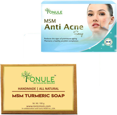

Ionule MSM Anti Acne Soap Turmeric Soap Combo of 2(200 g, Pack of 2)
