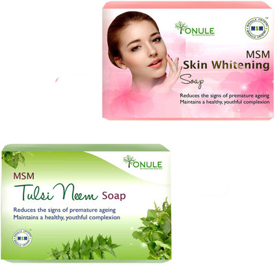 

Ionule MSM Skin Whitening Soap MSM Tulsi Neem Soap Combo of 2(200 g, Pack of 2)