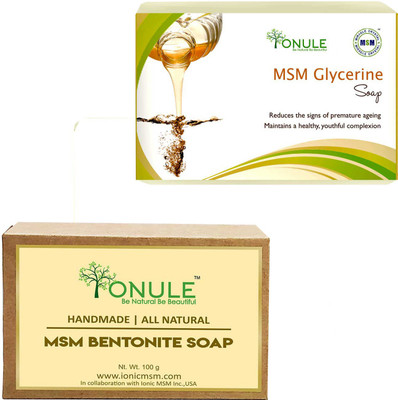 

Ionule MSM Glycerin Soap Bentonite Soap Combo of 2(200 g, Pack of 2)