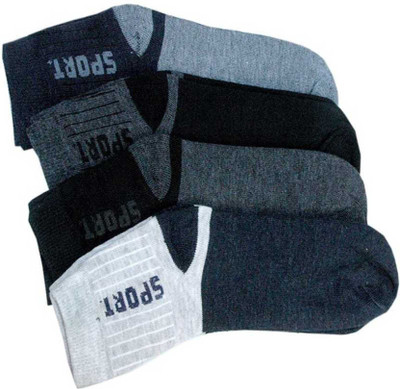HashKnit Men & Women Color Block Mid-Calf/Crew(Pack of 4)
