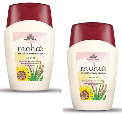 

Moha Herbal Sunscreen Lotion (2 Pc x 100 Ml) - SPF 50 PA++++(200 g)