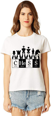 Aseria Graphic Print Women Round Neck White T-Shirt