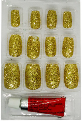 

Perky Sack French Style Designer Nails Golden(Pack of 12)