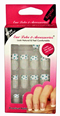 

Ear Lobe & Accessories Fancy Designer Full Covrage 12pcs Nails (N0-82) multi(Pack of 12)
