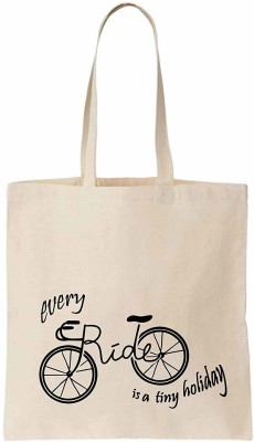 

EARTHWORKS Unisex Printed 100% Cotton Tote -White Multipurpose Bag(White, 10 L)