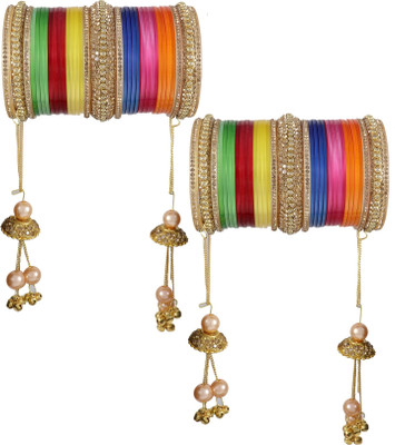 NMII Plastic Zircon Bangle Set(Pack of 66)