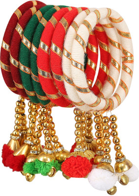Sukriti Acrylic, Silk Dori Bangle Set