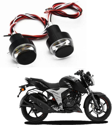 RWT Motorcycle DRL/Turn Signal LED Light Blinker Indicator Handle Bar End-062 Indicator Light Motorbike LED for TVS (12 V, 18 W)(Apache RTR 160, Pack of 2)