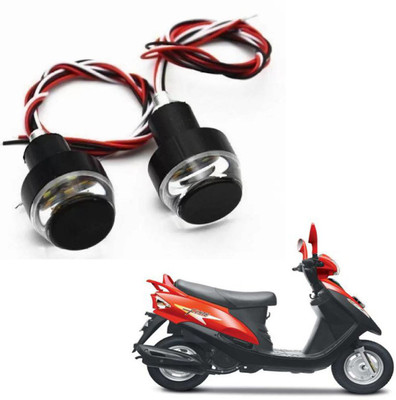 RWT Motorcycle DRL/Turn Signal LED Light Blinker Indicator Handle Bar End-091 Indicator Light Motorbike LED for Mahindra (12 V, 18 W)(Flyte, Pack of 2)