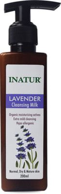 

Inatur Lavender Cleansing Milk 200ml, Organic Moisturising Octives, Extra Mild Cleansing, Hypo Allergenic(200 ml)
