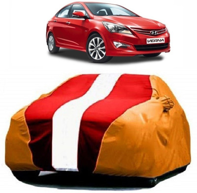 UDGHA Car Cover For Hyundai Fluidic Verna 4S (With Mirror Pockets)(Multicolor)