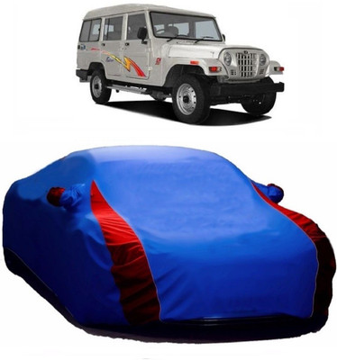 UDGHA Car Cover For Mahindra Marshal (With Mirror Pockets)(Red, Blue)