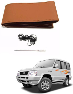 AYW Hand Stiched Steering Cover For Tata Sumo(Tan, Leather)