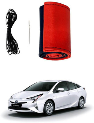 AYW Hand Stiched Steering Cover For Toyota Prius(Red, Black, Leather)