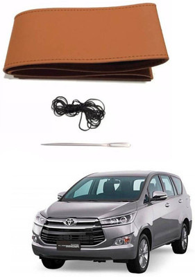 AYW Hand Stiched Steering Cover For Toyota Innova(Tan, Leather)