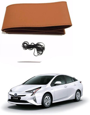AYW Hand Stiched Steering Cover For Toyota Prius(Tan, Leather)