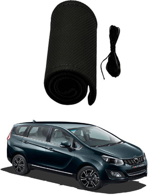 AYW Hand Stiched Steering Cover For Mahindra Mahindra(Black, Leather)
