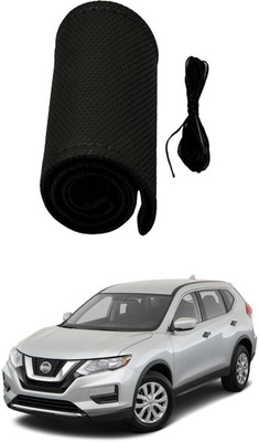 AYW Hand Stiched Steering Cover For Hyundai Xcent(Black, Leather)