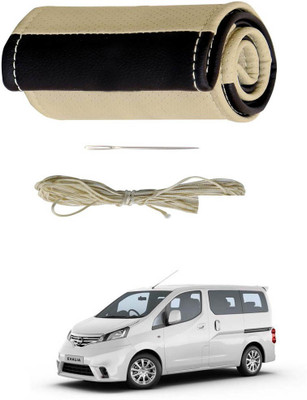 AYW Hand Stiched Steering Cover For Toyota Evalia(Beige, Brown, Leather)