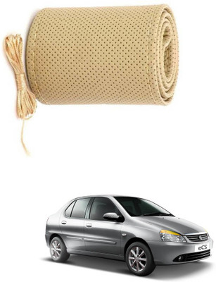 AYW Hand Stiched Steering Cover For Tata Universal For Car(Beige, Leather)