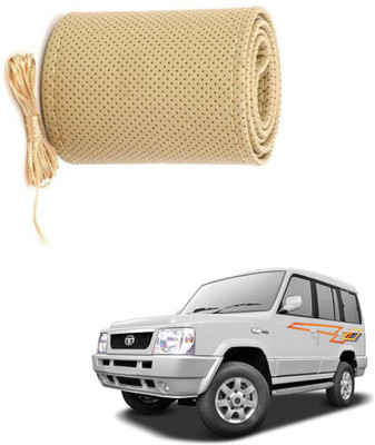 AYW Hand Stiched Steering Cover For Tata Sumo(Beige, Leather)