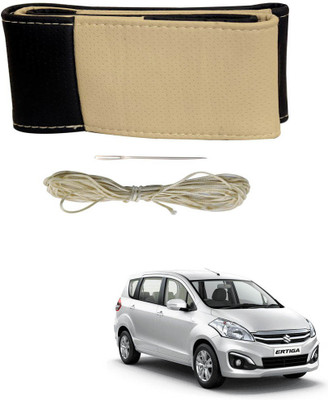 AYW Hand Stiched Steering Cover For Suzuki Ertiga(Black, Beige, Leather)