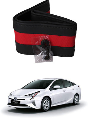 AYW Hand Stiched Steering Cover For Toyota Prius(Black, Red, Leather)