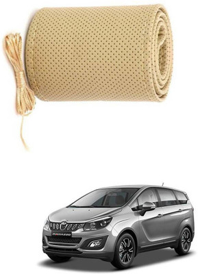 AYW Hand Stiched Steering Cover For Mahindra Mahindra(Beige, Leather)