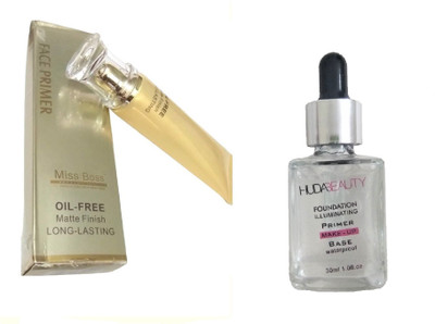 

Miss Boss primer 30ml and Oil-Free Long-Lasting Matte Finish Face Primer - 40 ml combo(Set of 2)