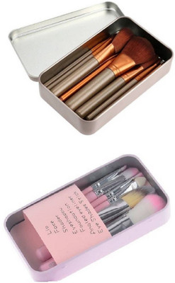 

Miss Boss hk pack of 7 pink brushes and nk pack of 12 naked golden brushes combo(Set of 2)