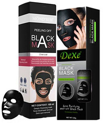 

Mond'sub Black Mask With Original Activated Charcoal And Dexe Acne Purifying & Deep Cleansing Peel Off Black Mask (220 ML)Pack of 2(Set of 2)