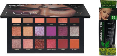 

Miss Boss hb desert dusk palette eyeshadow and Green Tea Makeup Fixer Primer - 80 ml combo(Set of 2)