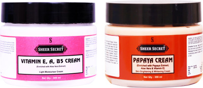 

Sheer Secret Vitamin-e Cream 300ml and Papaya Cream 300ml(Set of 2)