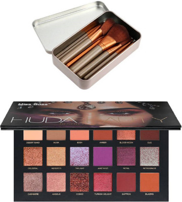 

Miss Boss hb desert dusk palette eyeshadow and nk set of 12 naked golden brushes combo(Set of 2)