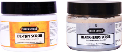 

Sheer Secret De-tan Scrub 300ml and Blackhead Scrub 300ml(Set of 2)