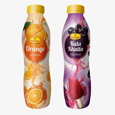 Haldiram's Orange Squash and Kala Khatta Squash (Combo Pack)(2 x 700 ml)