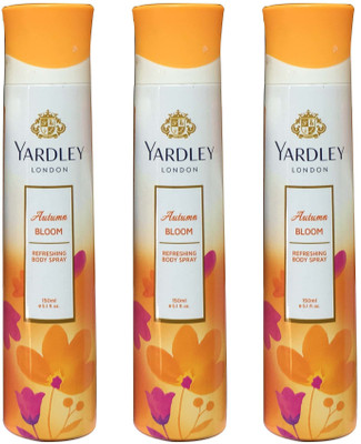 

Yardley London AUTUMN BLOOM PACK OF 3 Body Spray - For Women(150 ml, Pack of 3)
