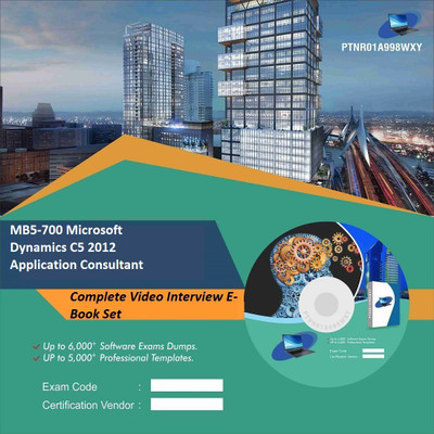 

PTNR01A998WXY MB5-700 Microsoft Dynamics C5 2012 Application Consultant Complete Video Interview E-Book Set(DVD)