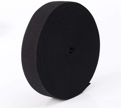 Aakriti Woven Black Elastic(25 m)