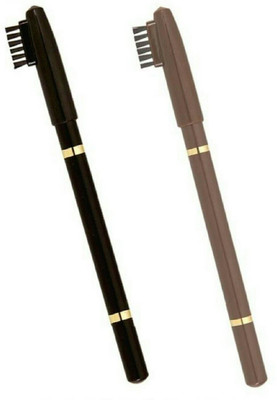 

Butees18 long lasting waterproof eyebrow shaper eyebrow pencil black and brown(Black, Brown)